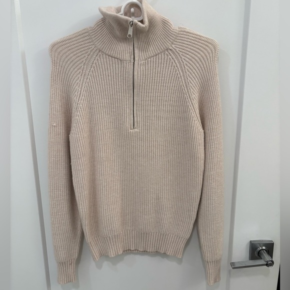 Z Supply Jayce 3/4 Zip Sweater in Oatmeal Size XS - Picture 12 of 13